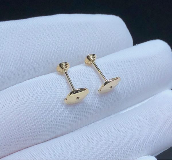 Cartier Earring Womens Custom Natural Diamond 18K Gold (2)