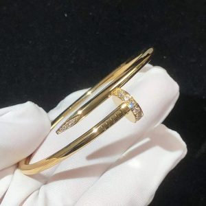 Cartier Juste Un Clou Bracelet Custom 18K Gold Natural Diamond (2)