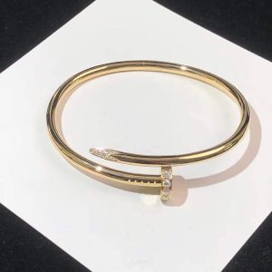 Cartier Juste Un Clou Bracelet Custom 18K Gold Natural Diamond (2)