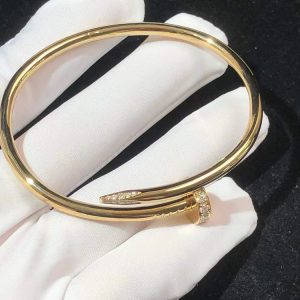 Cartier Juste Un Clou Bracelet Custom 18K Gold Natural Diamond (2)