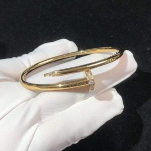 Cartier Juste Un Clou Bracelet Custom 18K Gold Natural Diamond (2)