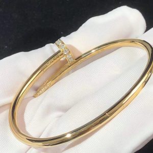 Cartier Juste Un Clou Bracelet Custom 18K Gold Natural Diamond (2)