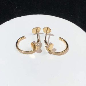 Cartier Juste Un Clou Earrings Custom 18K Rose Gold Natural Diamond (2)