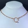 Cartier Juste Un Clou Necklace Natural Diamond 18K Rose Gold Custom (1)