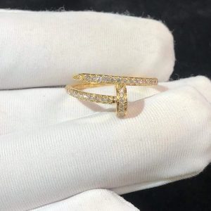 Cartier Juste Un Clou Ring Custom Natural Diamonds 18K Gold (2)