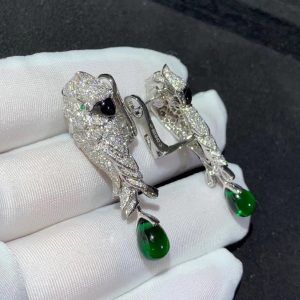 Cartier Les Oiseaux Libérés Earring Custom Natural Diamond 18K White Gold (2)