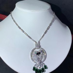 Cartier Les Oiseaux Libérés Necklace Custom Natural Diamiond 18K White Gold (2)