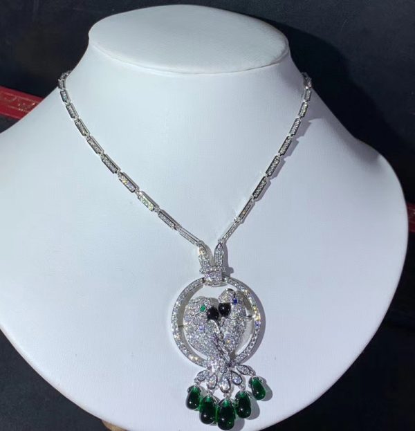 Cartier Les Oiseaux Libérés Necklace Custom Natural Diamiond 18K White Gold (2)