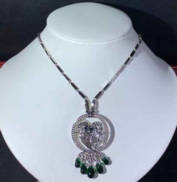 Cartier Les Oiseaux Libérés Necklace Custom Natural Diamiond 18K White Gold (2)