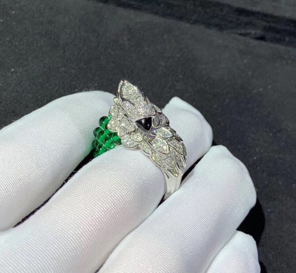 Cartier Les Oiseaux Libérés Rings Natural Diamond 18K White Gold Custom (2)