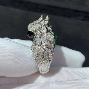 Cartier Les Oiseaux Libérés Rings Natural Diamond 18K White Gold Custom (2)