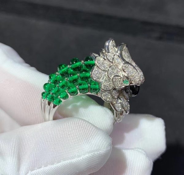 Cartier Les Oiseaux Libérés Rings Natural Diamond 18K White Gold Custom (2)