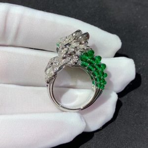 Cartier Les Oiseaux Libérés Rings Natural Diamond 18K White Gold Custom (2)