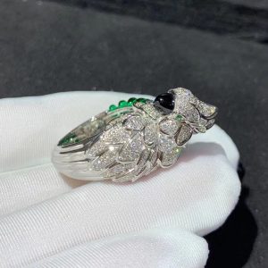 Cartier Les Oiseaux Libérés Rings Natural Diamond 18K White Gold Custom (2)