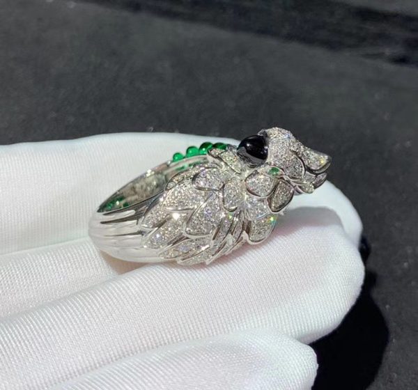 Cartier Les Oiseaux Libérés Rings Natural Diamond 18K White Gold Custom (2)