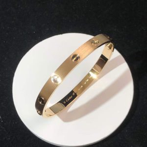 Cartier Love Bracelet 18K Rose Gold Custom (2)