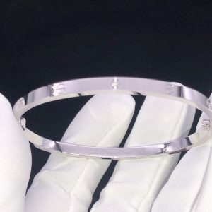 Cartier Love Bracelet 18K White Gold Natural Diamond Custom (2)