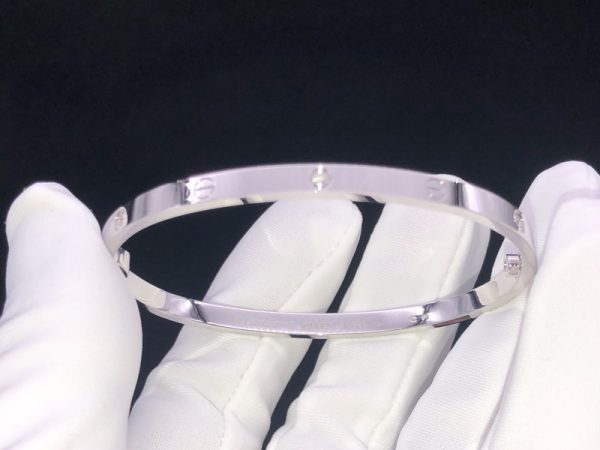 Cartier Love Bracelet 18K White Gold Natural Diamond Custom (2)