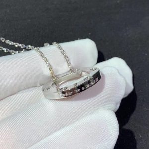 Cartier Love Necklace 18K White Gold Natural Diamonds Custom (2)