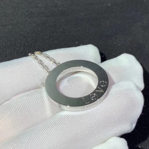 Cartier Love Necklace 18K White Gold Natural Diamonds Custom (2)