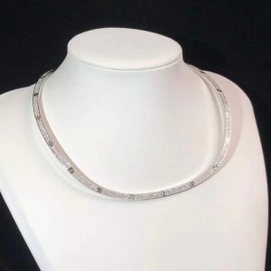 Cartier Love Necklace Custom 18K White Gold Natural Diamond (2)