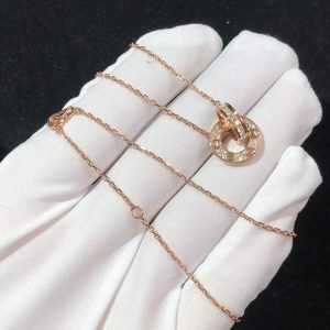 Cartier Love Necklace Natural Diamond 18K Rose Gold Custom (2)