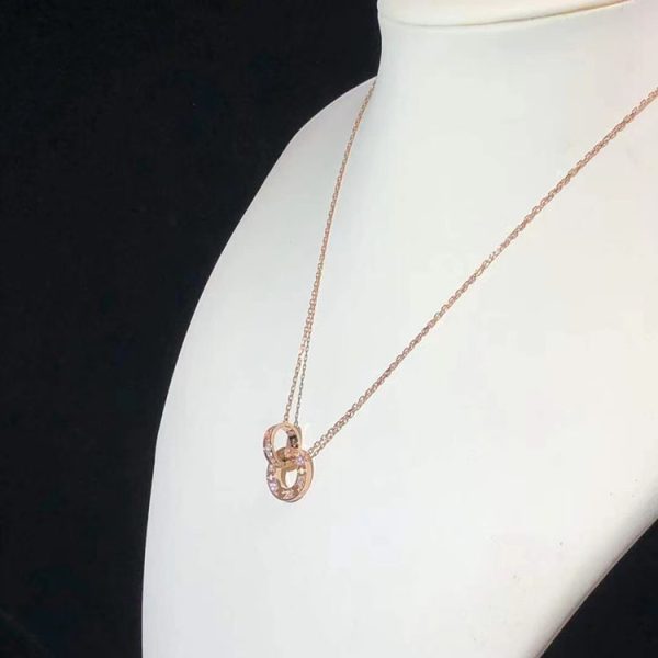 Cartier Love Necklace Natural Diamond 18K Rose Gold Custom (2)