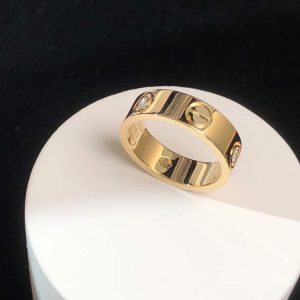 Cartier Love Ring Custom Natural Diamond 18K Rose Gold (2)