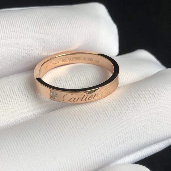 Cartier Love Ring Custom Natural Diamond 18K Rose Gold (7)