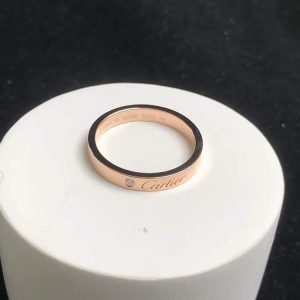 Cartier Love Ring Custom Natural Diamond 18K Rose Gold (7)