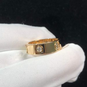 Cartier Love Ring Custom Natural Diamond 18K Rose Gold (2)