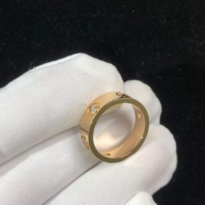 Cartier Love Ring Custom Natural Diamond 18K Rose Gold (2)