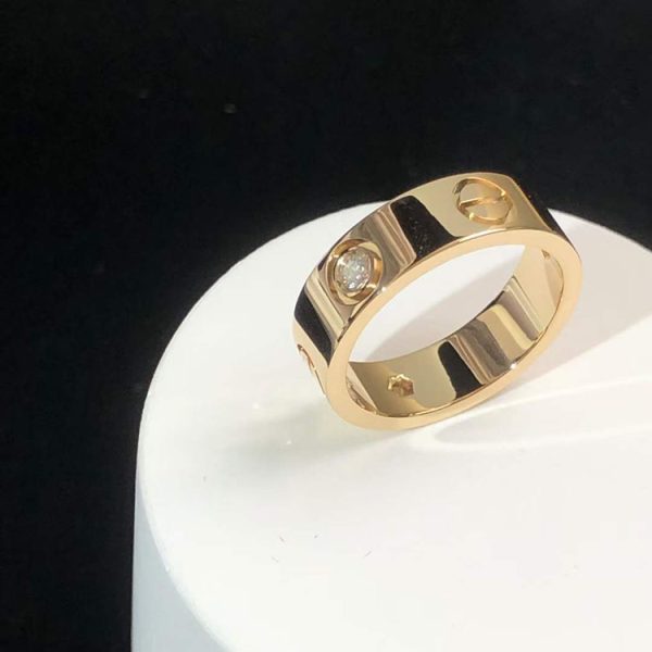 Cartier Love Ring Custom Natural Diamond 18K Rose Gold (2)