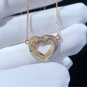 Cartier Love Womens Necklace Custom 18K Gold Natural Diamond (2)