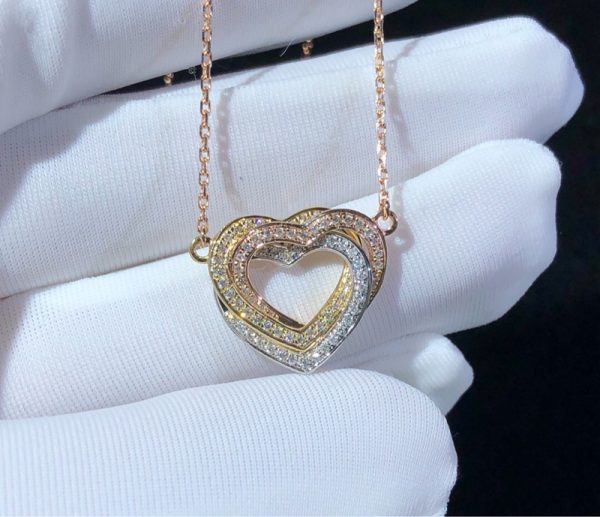 Cartier Love Womens Necklace Custom 18K Gold Natural Diamond (2)