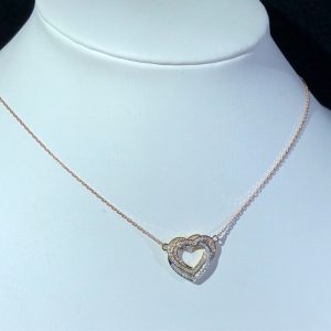 Cartier Love Womens Necklace Custom 18K Gold Natural Diamond (2)