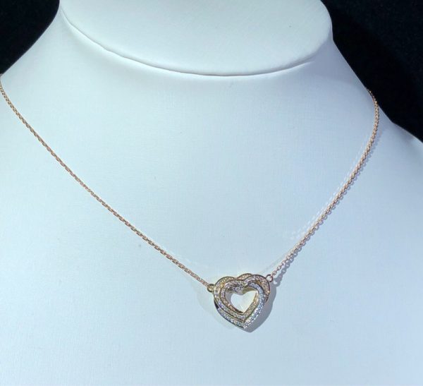 Cartier Love Womens Necklace Custom 18K Gold Natural Diamond (2)