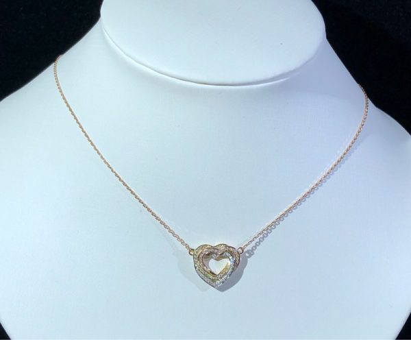 Cartier Love Womens Necklace Custom 18K Gold Natural Diamond (2)