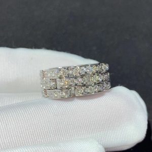 Cartier Maillon De Pant Ring Natural Diamonds 18K White Gold Custom (2)