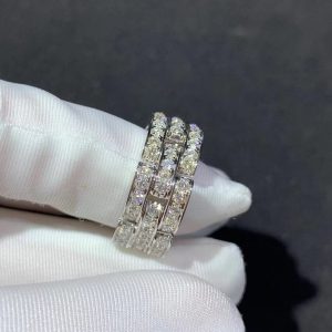 Cartier Maillon De Pant Ring Natural Diamonds 18K White Gold Custom (2)