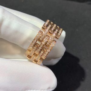 Cartier Maillon De Pant Rings Custom 18K Rose Gold Natural Diamond (1)