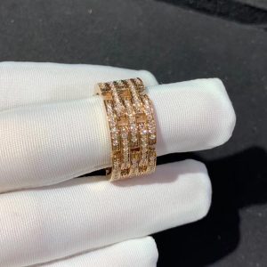 Cartier Maillon De Pant Rings Custom 18K Rose Gold Natural Diamond (1)