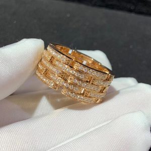 Cartier Maillon De Pant Rings Custom 18K Rose Gold Natural Diamond (1)