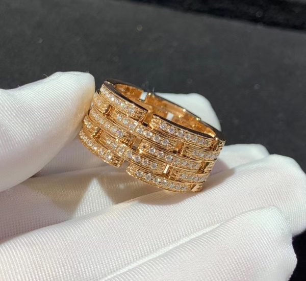 Cartier Maillon De Pant Rings Custom 18K Rose Gold Natural Diamond (1)