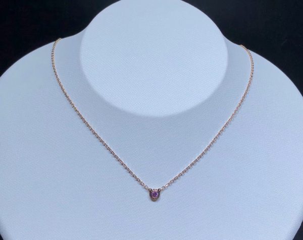 Cartier Necklace Womens Natural Gemstone 18K Rose Gold Custom (2)