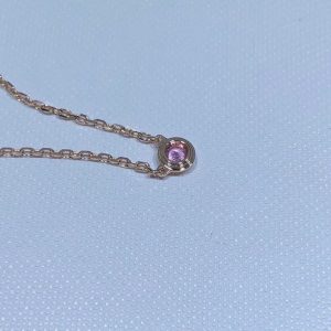 Cartier Necklace Womens Natural Gemstone 18K Rose Gold Custom (2)