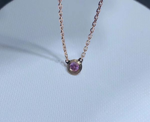 Cartier Necklace Womens Natural Gemstone 18K Rose Gold Custom (2)