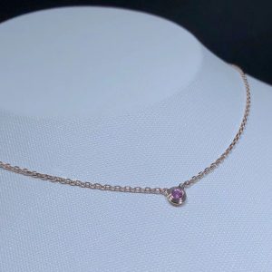 Cartier Necklace Womens Natural Gemstone 18K Rose Gold Custom (2)