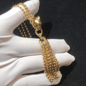 Cartier Panthere Necklace Custom Natural Diamond 18K Gold (2)