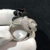 Cartier Panthere Rings 18K White Gold Natural Diamond Custom (2)